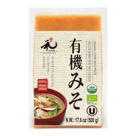 YUHO Organic Shiro Miso Paste, No GMO, NON-MSG, Japanese Style Instant Miso Soup, Gluten Free, Kosher, No Preservatives, Holiday Gift, Vegan 17.6 oz