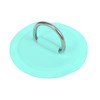 X AUTOHAUX 6pcs D Ring Patch PVC Stainless Steel Round