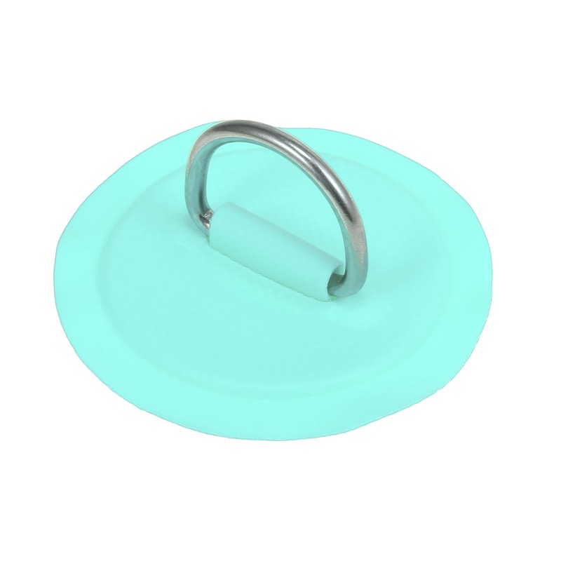 X AUTOHAUX 6pcs D Ring Patch PVC Stainless Steel Round