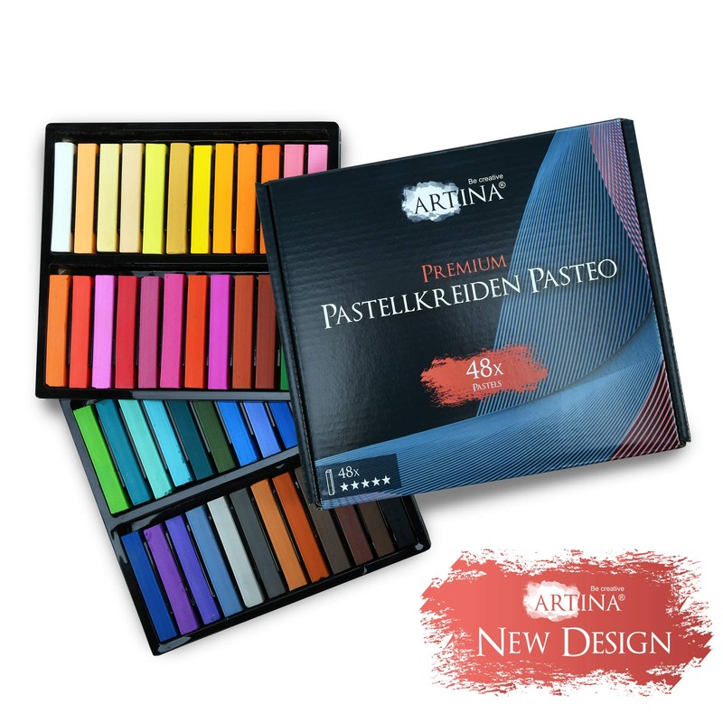 Artina Pasteo Pastel Chalk Set, Soft Pastel Colours in Studio