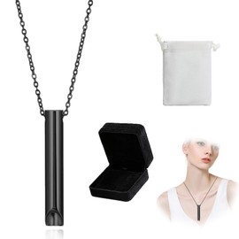 Hoki Halskette Cortisol,Halskette Rauchfrei Original,Kette mit Pfeife Hoki Halskette gegen Angst Panikattacken Necklace,Raucherentwöhnung Hilfsmittel Atemkette,Ketten für Herren Hoki Pfeife