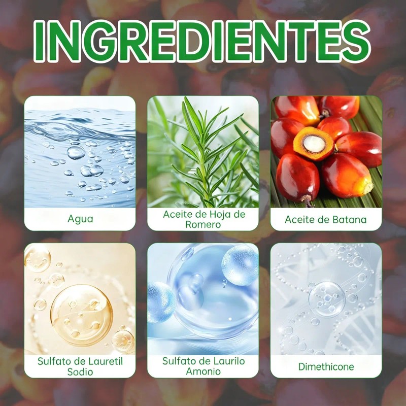 Champú De Batana Con Aceite De Romero Para Reducir La