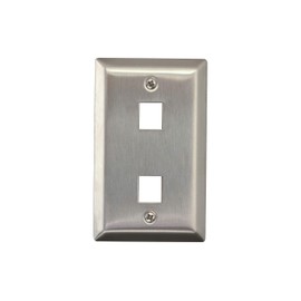 Networx Keystone Wall Plates (2 PORT, STAINLESS STEEL)