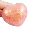 KYEYGWO Natural Worry Gemstone Carved Puffy Heart with Letters for