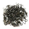 SHADDOCK 100pcs Barrel Swivel with Safty Snap Connector Fishing Tackle