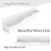Ymvv 15" Nail Polish Rack Wall Mounted Shelf,6 Pack White