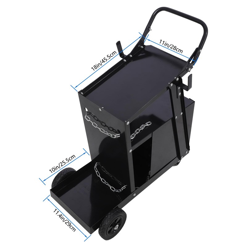 Welding Cart, 220 lbs Welder Cart with 4 Drawers, Welding