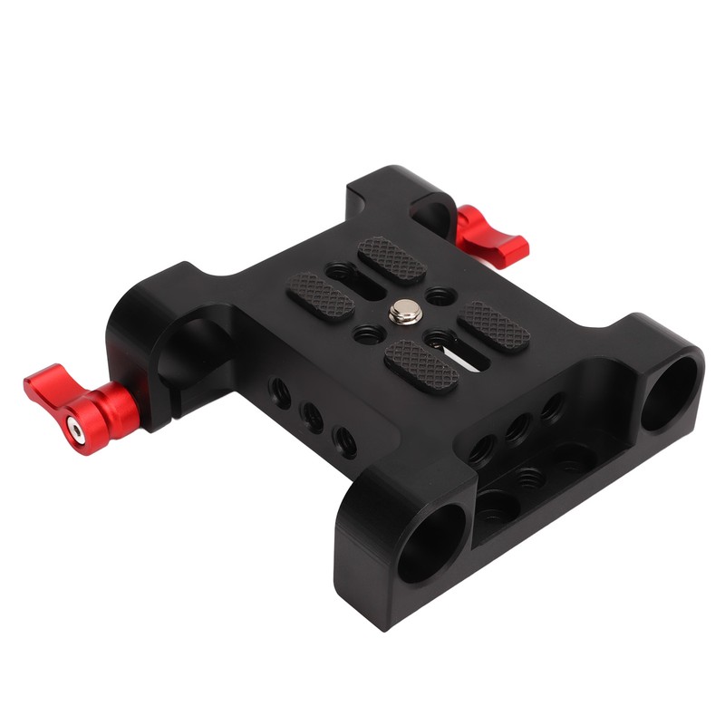 1/4in Camera Mounting Base Plate Aluminum Alloy 15mm Diameter DSLR
