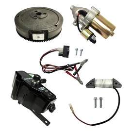 Electric Start Upgrade Kit For Manual Recoil Start 337cc 389cc 420cc 11HP 13HP & Ignition Switch Box Flywheel Charging Coil Replace Predator 420cc 13HP Gas Engine 60340 60349 69736