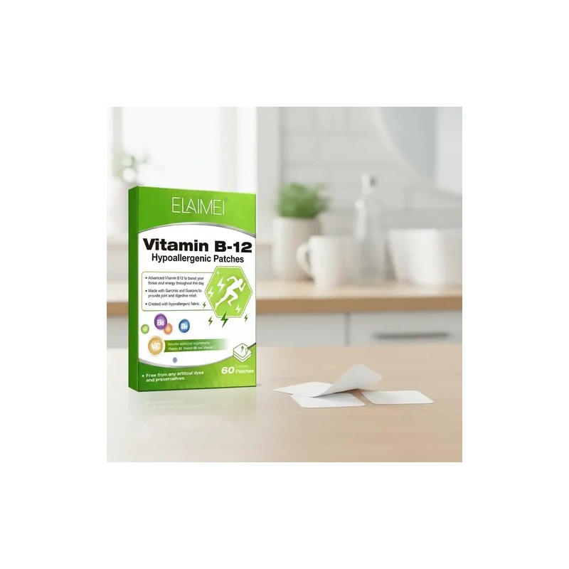 60 Parches Liberacion Prolongada Vitamina B-12 Revitaliza