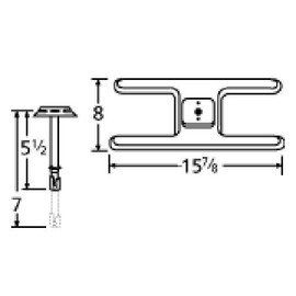 Music City Metals 10101-70301 Stainless Steel Burner Replacement for Select Gas Grill Models by Amberlight, El Patio and Others