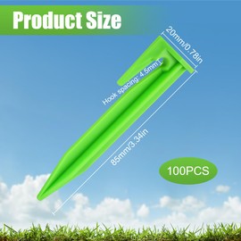 OFFCUP Ground Spikes for Robotic Lawnmower, 100pcs Ground Anchor, Universal Ground Anchor Lawn Mower Peg Ground Hooks for Robotic Lawnmowers Boundary Cable Wire Nail Hooks(Green)