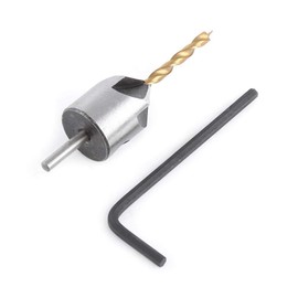 Countersink Drill Set, Woodworking Countersunk Drill Bit Titanium Coated HSS Carpentry Reamers Core Drill Chamfer Countersunk Head (3 mm, 4 mm, 5 mm, 6 mm, 7 mm, 8 mm, 10 mm) (3 mm)