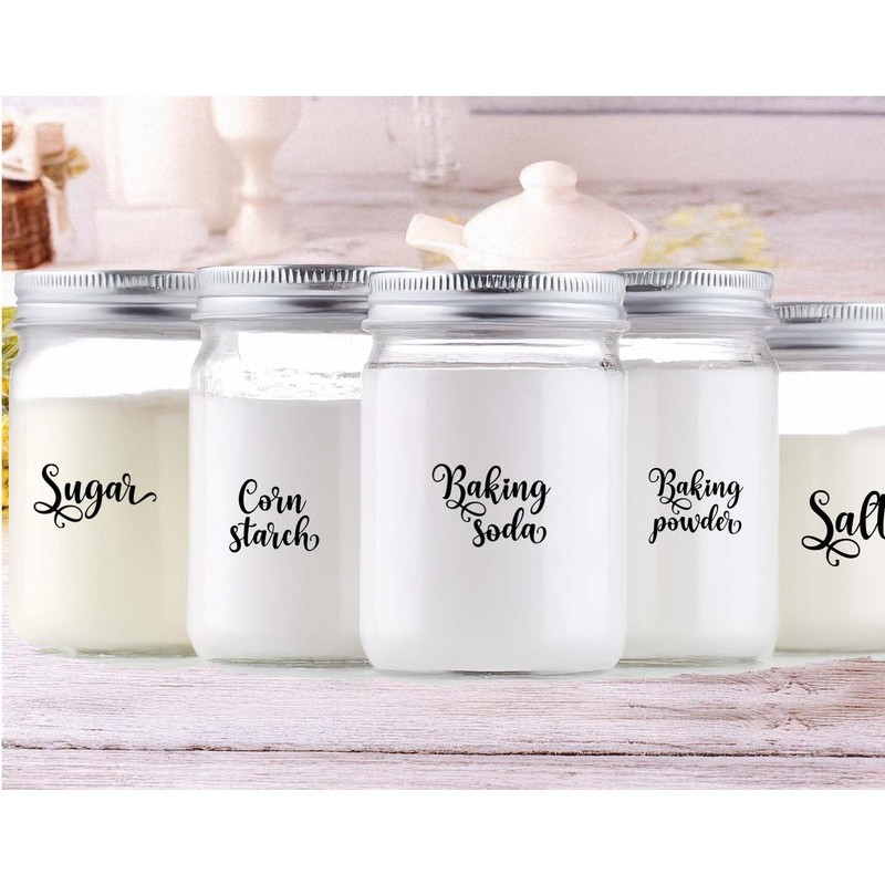 Pantry Organization Labels, Pantry Labels for Jars Containers Set of