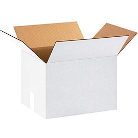 Aviditi Corrugated Cardboard Shipping and Mailing Boxes, 15" L x 12" W x 10" H, White, Easy-to-Assemble, Great for Small Businesses (Pack of 25)