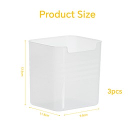 YALiya Pack of 3 Fridge Organiser, Fridge Side Door, Fridge Organiser Box, Fridge Organiser