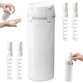 4 in 1 Travel Dispenser for Filling, Portable Travel Pump Bottle, Leak Proof Travel Dispenser Bottles, Reusable Travel Dispenser, Travel Gadgets, for Shampoo, Cream, Conditioner, Body Care
