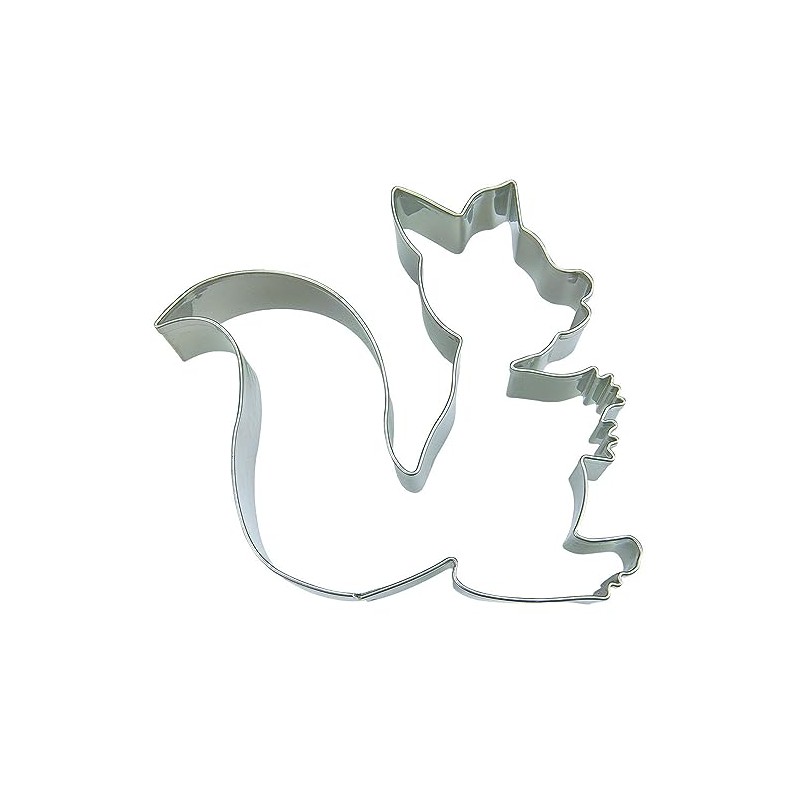 Staedter Squirrel Shape Cookie Cutter, Stainless Steel, Silver, 8 x