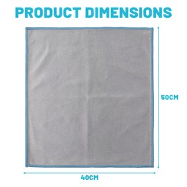 Zyiphor Pack of 4 Microfibre Cloths Car Care, Window Cleaning Cloths 400 GSM, 50 x 40 cm, Lint-Free Polishing Cloths, Premium Carbon Cloths Ideal for Car, Motorcycle, Window & Mirrors, Streak-free