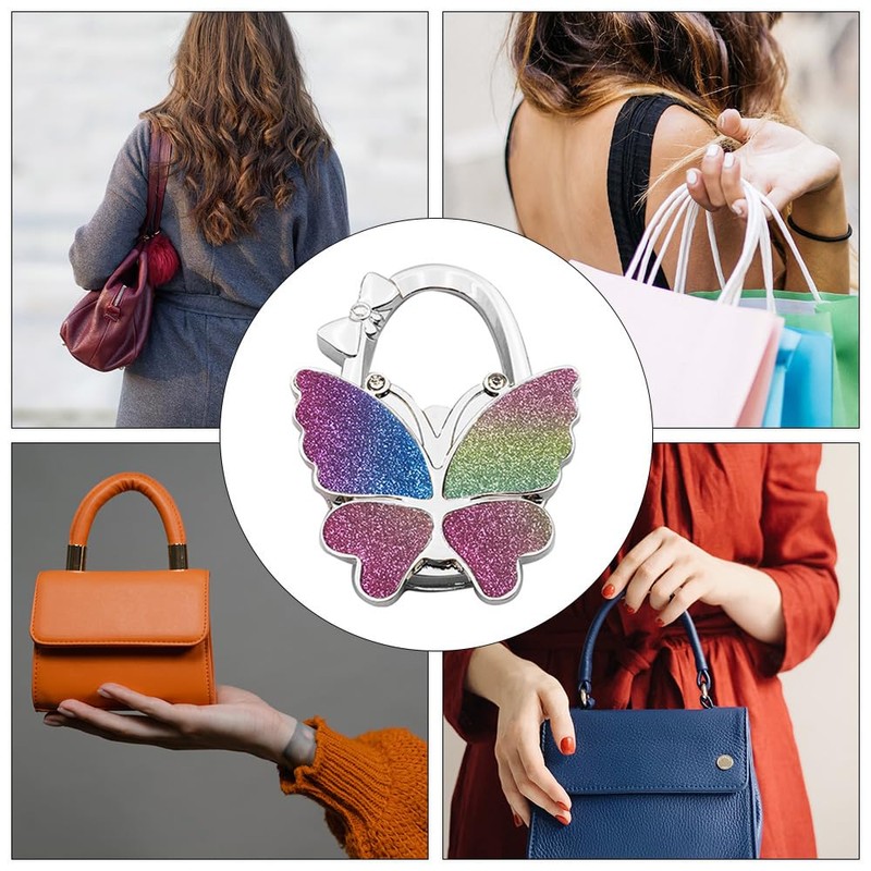 LizCeyMD Butterfly Folding Handbag Table Hangers Decorative Handbag Table Hooks