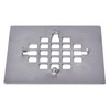 4-1/4 Inch Square Snap-in Shower Drain Brushed Nickel
