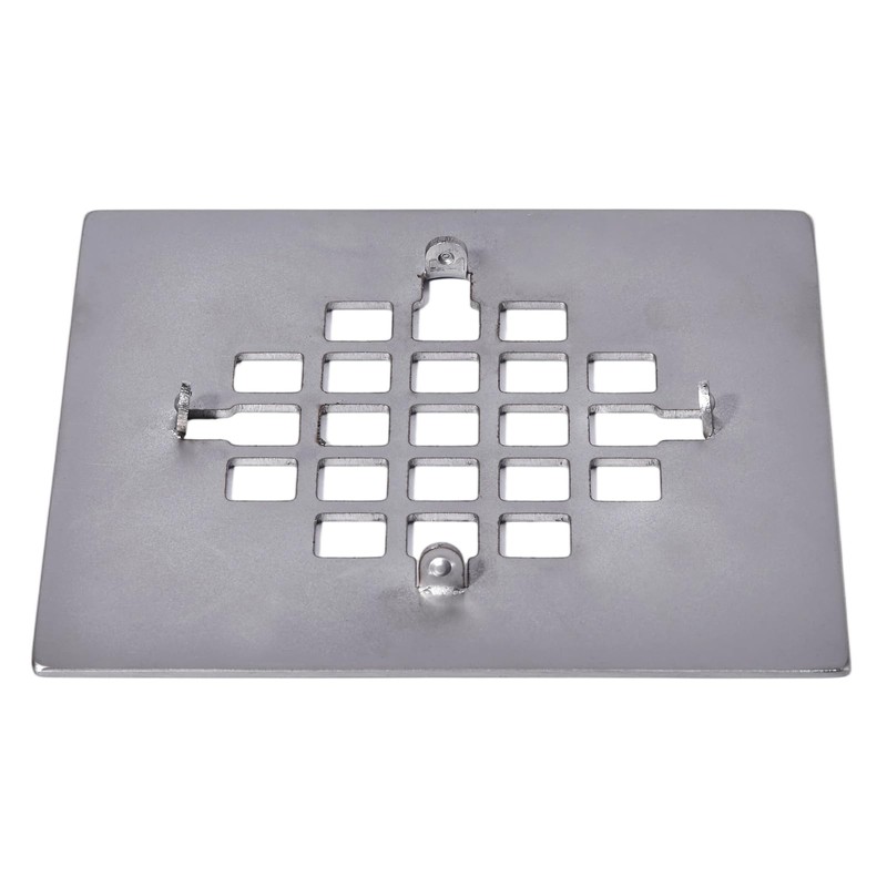 4-1/4 Inch Square Snap-in Shower Drain Brushed Nickel