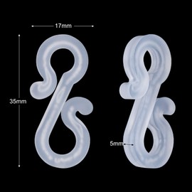 LIHAO Gutter Hooks 100 PCS Christmas Lights Hooks S-Shaped Gutter Clips for Outdoor Light Christmas Tree Ornaments Hanger Hooks