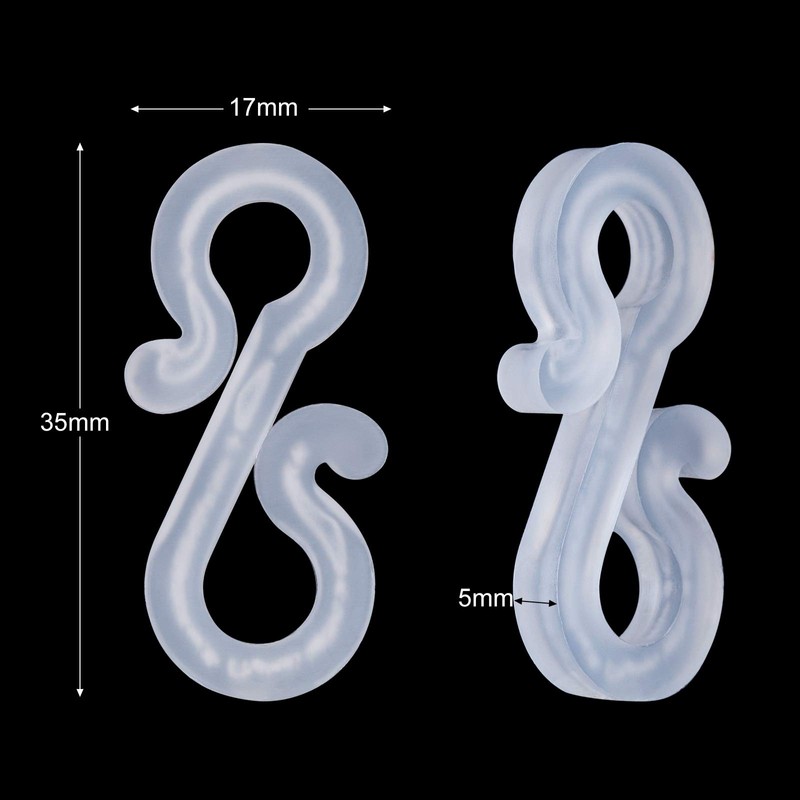 LIHAO Gutter Hooks 100 PCS Christmas Lights Hooks S-Shaped Gutter