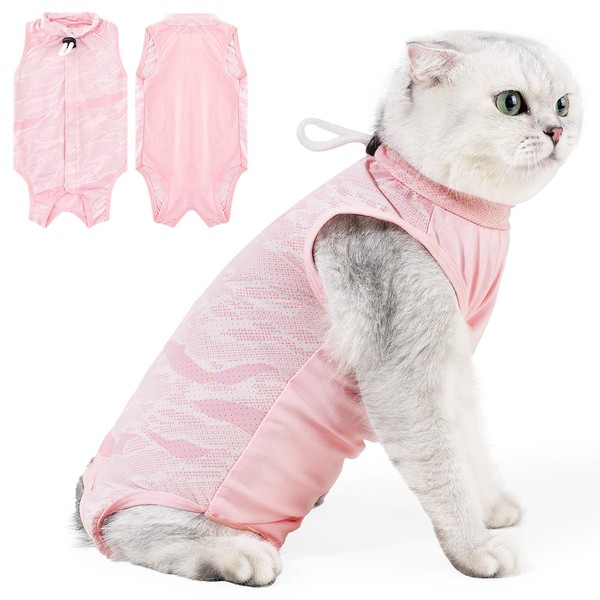 Cat Recovery Suit Cat Onesie for Cats After Surgery, Breathable