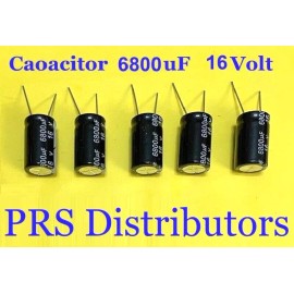 JCCON CAPACITOR 6800uF 16V Radial Electrolytic Capacitor 6800mF 6800 uF  USA SELLER - 4 Pieces
