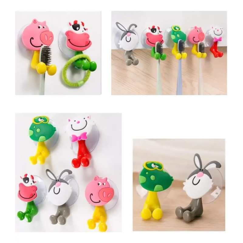 6pcs Soporte De Silicona Para Cepillos De Pared Ganchos De