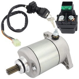 shamofeng Starter w/Relay & Ignition Switch for Suzuki Eiger 400 2002-2007 2WD 4WD LT-A400 LT-F400 LT-F400F LT-A400F LT-A400C, 31100-38F00 18809 18840, 2002 2003 2004 2005 2006 2007 Eiger 400 Starter