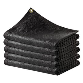 Xihakey 90% Black Shade Cloth,12X12Ft Durable Mesh Tarp with Reinforced Brass Grommets,Outdoor Sunblock Shade Cloth Cover for Plants,Greenhouse, Patio, Tomatoes, Chicken Coop, Barn Kennel