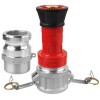 NOVINO Fire Hose Nozzle,2 inch NPSH Heavy-Duty Industrial Fire Hose Constant ...