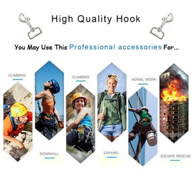 Huture Set of 6 Carabiner Hooks with Swivel Bolt Carabiner Snap Hook Bolt Snap Hook Swivel Snap Hook for Dog Collar Bucket Hammock Horse Tack 59 mm, Silver