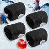 PINVNBY 4 Pack Betta Fish Hideout Black Betta Tunnel with