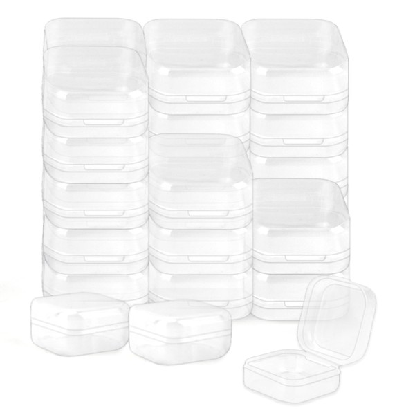 24 Packs Small Plastic Containers with Lids,Bead Storage,Bead Storage Containers,Small