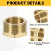 sourcing map 2Pcs G3/4 Male x G1/2 Female Brass Reducer