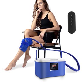 Cold Therapy Machine- Ice Therapy Machine for Knee, Large Capacity Water Tank, Quiet Pump, Adjustable Time and Flow Speed, for Sports Injuries, Knee Pains