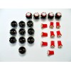 Lumiglow 15 Red Dash LEDs Lights Bulbs 1/2" Sockets Side