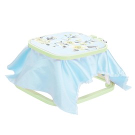 PATIKIL 7.1" x 6.7" Square Embroidery Hoop Stand, Adjustable ABS Plastic Cross Stitch Stand Hands-Free 2-Tier Embroidery Hoop Holder Punch Needle Frame for Sewing Arts Needlework, Green