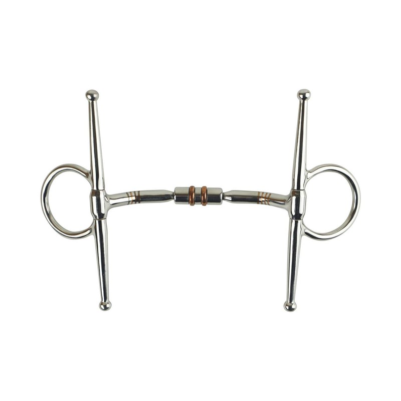 AK Full Cheek Rotary Double Cooper Roller Snaffle Horse Riding