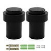 Bwintech 2 PCS Black Stainless Steel Cylinderial Shpae Door Stopper