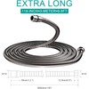 auleend 118 inch (3 m) shower hose 304 stainless steel extra long shower hose replacement handheld shower head hose extension - brushed nickel