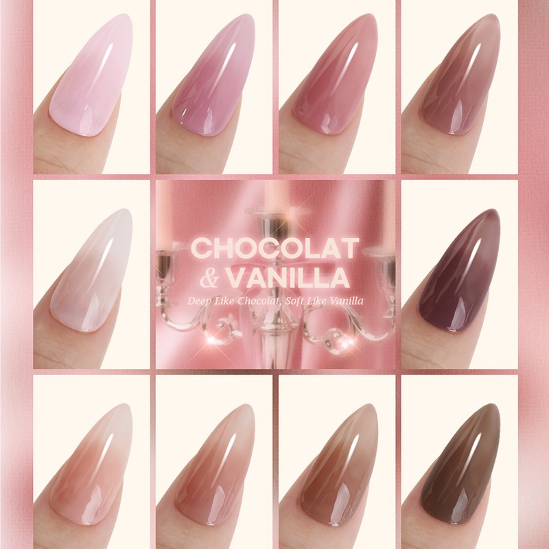 Gracia Jinbee Chocolat and Vanilla 10 Piece Set Magnetic Gel