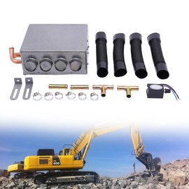 BIXIBIN Universal Under Dash Heater, 12V Auxiliary Heat Defroster w/Speed Switch for Car Truck Minivans Excavators Harvesters 4 Ports Grey