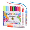 Brencco 8 Colours Chalk Pens for Blackboard, Washable, Chalk Pens
