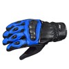 NORMAN Blue Premium Leather Summer Motorcycle Gloves Cowhide 100% Genuine