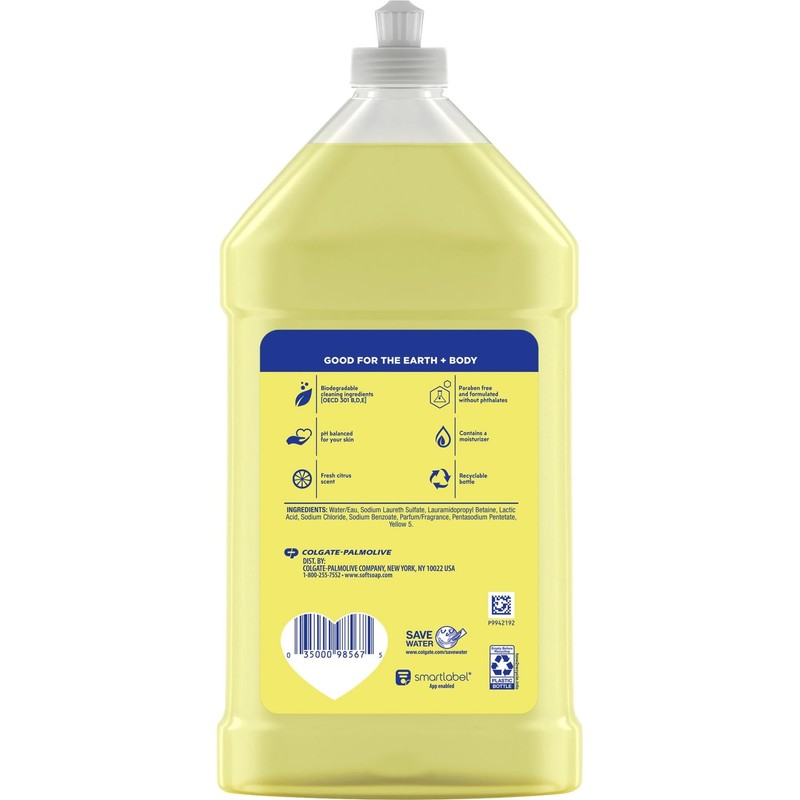 Softsoap Liquid Hand Soap Refill Refreshing Scent Pour Bottle, Yellow,