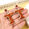 Game Day Earrings Football Sports Glitter Lighteright Game Day Letter
